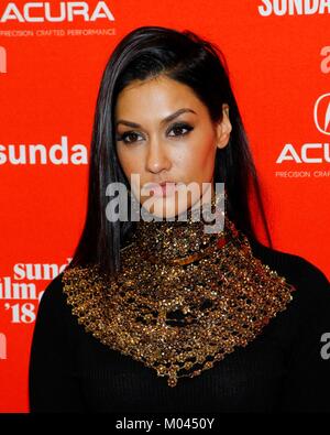 Park City, UT, USA. 18 Jan, 2018. Janina Gavankar bei der Ankunft für BLINDSPOTTING Premiere auf dem Sundance Film Festival 2018, Eccles Theater, Park City, UT 18. Januar 2018. Credit: JA/Everett Collection/Alamy leben Nachrichten Stockfoto