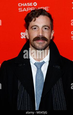 Park City, UT, USA. 18 Jan, 2018. John Moeslein in der Ankunftshalle für BLINDSPOTTING Premiere auf dem Sundance Film Festival 2018, Eccles Theater, Park City, UT 18. Januar 2018. Credit: JA/Everett Collection/Alamy leben Nachrichten Stockfoto