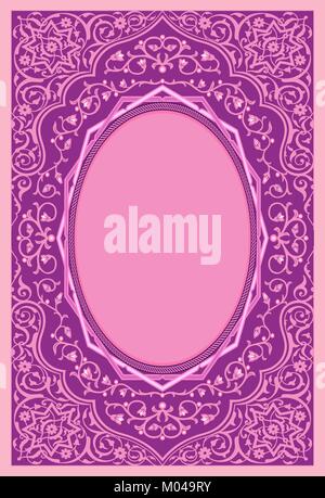 Innere Abdeckung, islamische Gebetbuch Stock Vektor