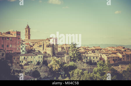 Stadtbild der Altstadt von Montepulciano in der Toskana, Italien Stockfoto