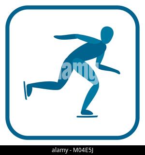 Eisschnelllauf Emblem. Stock Vektor