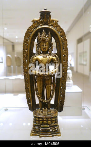 Buddha Amitabha, Ladakh, 11. bis 12. Jahrhundert, messing-Ethnologischen Museum, Berlin - DSC 01589 Stockfoto