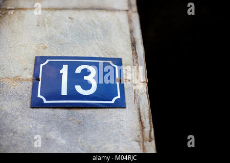 Pech Haus Nummer 13. Stockfoto