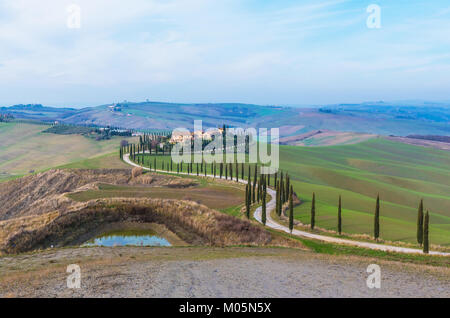 Crete Senesi, Italien - eine wunderschöne Gegend der Region Toskana, südlich von Siena bekannt für die wunderschöne Landschaft Stockfoto