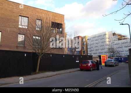 Baustelle auf Grove Park, Edgeware Road Stockfoto