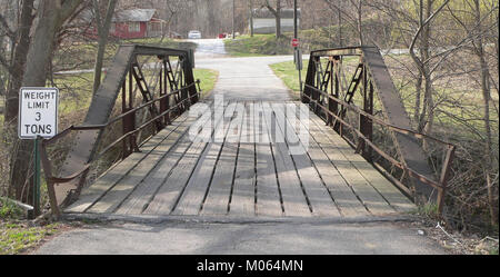 Osterrade, Nebraska 3rd Street Brücke von N Stockfoto