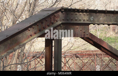 Osterrade, Nebraska 3 Street Bridge Detail Stockfoto