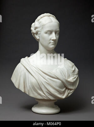 Eine Büstenskulptur von Lady Macdonald, die von der Künstlerin Marshall Wood geschaffen wurde und ihr Aussehen detailliert darstellt. Stockfoto