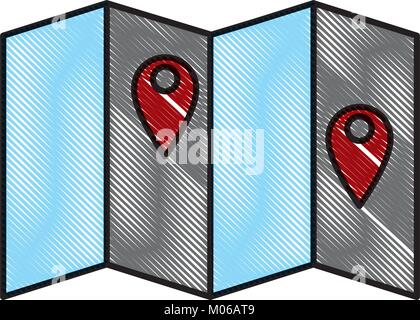 Karte Lage Symbol Stock Vektor