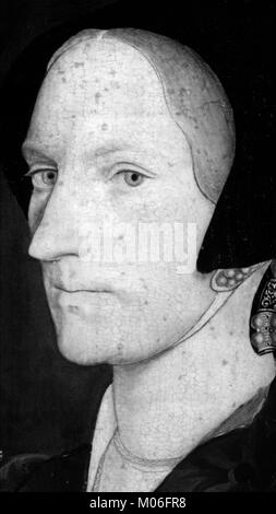 Lady Lee (Margaret Wyatt, Geboren ca. 1509) MET GermanCat 36 IRR DetailOfHeadnocap Stockfoto