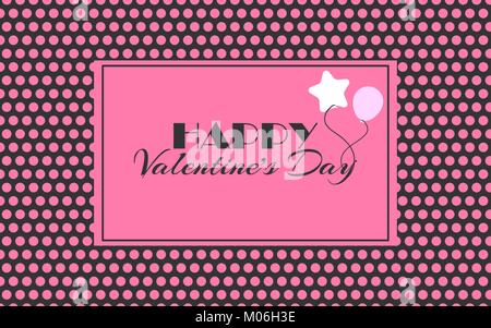 Valentinstag Grusskarten. Web Banner. Vector Illustration. Stock Vektor
