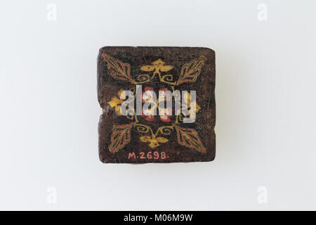 Inlay Fragment, konventionelle Blumenmuster MET LC-10 130 2698 023337 EGDP Stockfoto