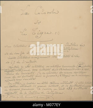 Das Foto „La Colombe et Le Tigre“ aus der Sammlung der Gräfin von Castiglione fängt dramatische Bilder ein, die das aristokratische Leben und künstlerische Fotopraktiken widerspiegeln. Stockfoto