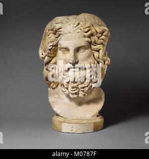 Marmor Kopf des Zeus Ammon MET DP 160855 Stockfoto