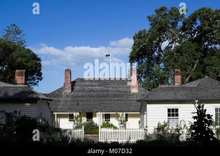 Waitangi, Neuseeland. Treaty House Stockfoto