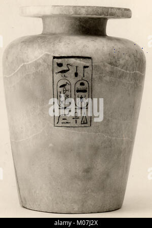 Eingeschrieben Schulter jar mit Kartusche von Thutmosis III. MET 26.8.15 Stockfoto