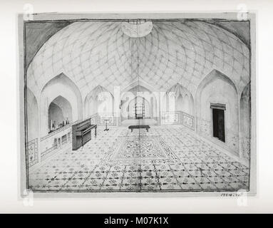 Innenraum der Hammam am Red Fort, Delhi, eingerichtet nach englischem Geschmack MET 1994.71 Stockfoto