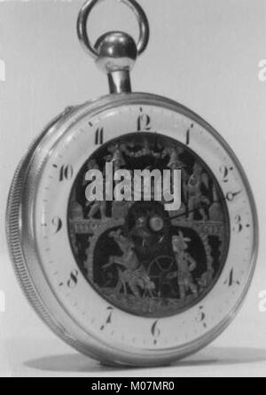 Diese Musikbox, MET-Kollektion, demonstriert komplexe Handwerkskunst und mechanisches Design und veranschaulicht die Entwicklung historischer Musikinstrumente. Stockfoto