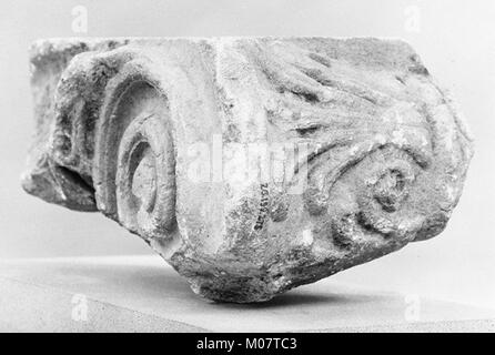 Marmor Fragment einer ionischen Säule Kapital MET 115160 Stockfoto