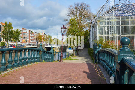 Hortus Botanicus botanischer Garten, Plantage, Amsterdam, Niederlande. Im Jahre 1638 gegründet als aherb Garten für Ärzte und Apotheker zu dienen. Stockfoto