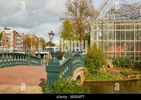 Hortus Botanicus botanischer Garten, Plantage, Amsterdam, Niederlande. Im Jahre 1638 gegründet als aherb Garten für Ärzte und Apotheker zu dienen. Stockfoto