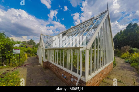 Gewächshaus Ryton organischen Gärten nr. Coventry midlands England Stockfoto