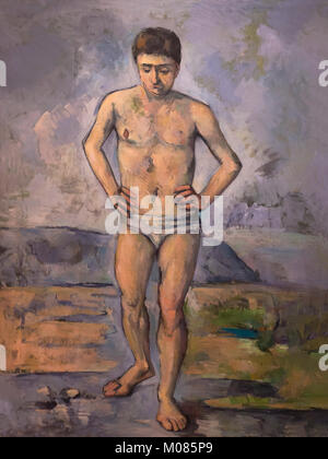 Der Badende, Paul Cezanne, ca. 1885, Stockfoto