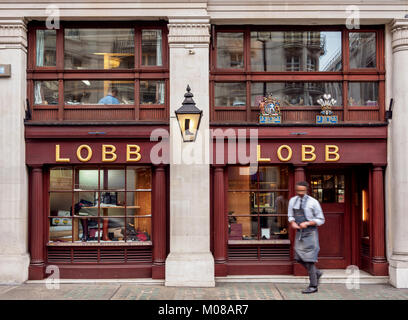 John Lobb Shop, St James Street, London, England, Vereinigtes Königreich Stockfoto