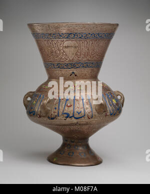 Moschee Lampe mit dem Namen des Mamluk Sultan al-Malik al-Nasir MET DP 252001 Stockfoto