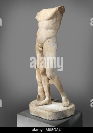 Marmorstatue des Diadoumenos (Jugend binden eine Verrundung um seinen Kopf) MET DP 327370 Stockfoto