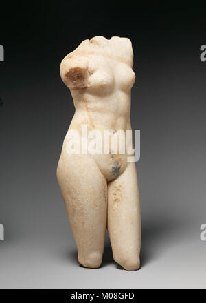 Marmor statue der Aphrodite Anadyomene (steigend) MET DP 282106 Stockfoto