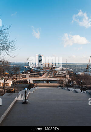 Odessa, Ukraine - Jan 13, 2018: passagierhafen von Odessa, Ukraine. Stockfoto