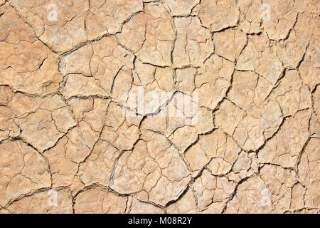 Mojave Wüste Hintergrund - getrocknete rissig Schlamm im Death Valley National Park, Kalifornien, USA. Stockfoto