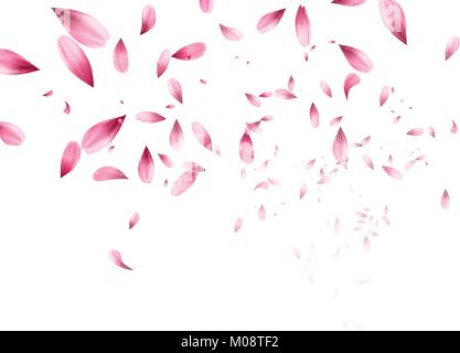 Pink sakura fallende Blütenblätter Hintergrund. Vector Illustration Stock Vektor