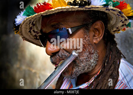 Jazz-flötist spielen Stockfoto