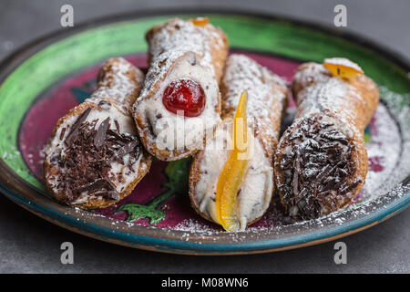 Sizilianische cannoli Stockfoto