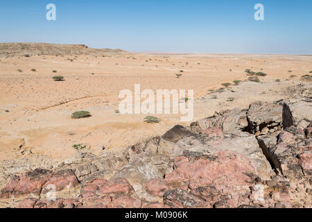 Ein Tal in den Al Wusta Governate im Sultanat Oman Stockfoto