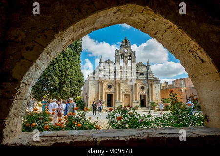 Moni Kloster Arkadi, Griechisch-orthodoxe Kirche, National Monument von Kreta im Kampf für Unabhängigkeit, Moni Kloster Arkadi, Kreta, Griechenland, Europa, Stockfoto