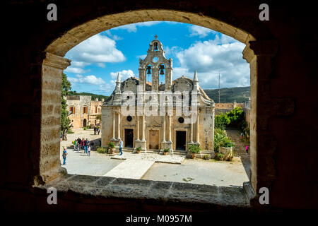 Moni Kloster Arkadi, Griechisch-orthodoxe Kirche, National Monument von Kreta im Kampf für Unabhängigkeit, Moni Kloster Arkadi, Kreta, Griechenland, Europa, Stockfoto