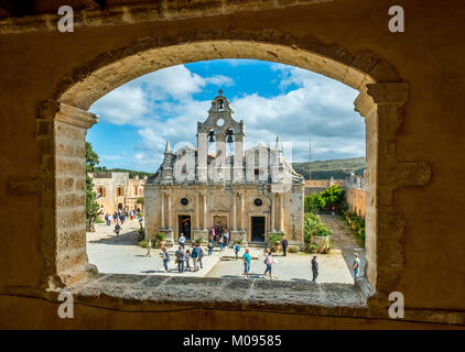 Moni Kloster Arkadi, Griechisch-orthodoxe Kirche, National Monument von Kreta im Kampf für Unabhängigkeit, Moni Kloster Arkadi, Kreta, Griechenland, Europa, Stockfoto