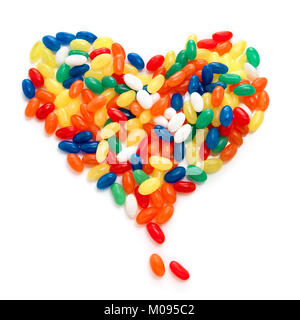 Farbige herzform Süßigkeiten. Liebe Konzept Stockfoto