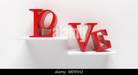 Liebe - 3D-Rendering Stockfoto