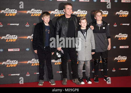 London, Großbritannien. 19 Jan, 2018. Shane Richie im globalen Premiere von Fast and Furious Live in der O2 Arena London England, am 19. Januar 2018. Credit: Jason Richardson/Alamy leben Nachrichten Stockfoto