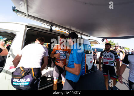 Mclaren Vale, South Australia, Australien. 20 Jan, 2018. Peter Sagan zu Beginn der Stufe 5, McLaren Vale zu Willunga, der Tour Down Under, Australien am 20. Januar 2018 Credit: Gary Francis/ZUMA Draht/Alamy leben Nachrichten Stockfoto