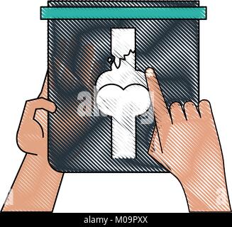 Hand, die X-ray Knochen Stock Vektor