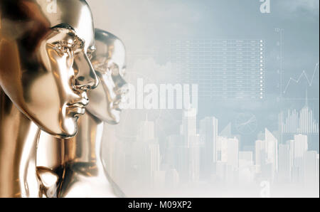 Künstliche Intelligenz Konzept - Graphen und Diagrammen Stockfoto