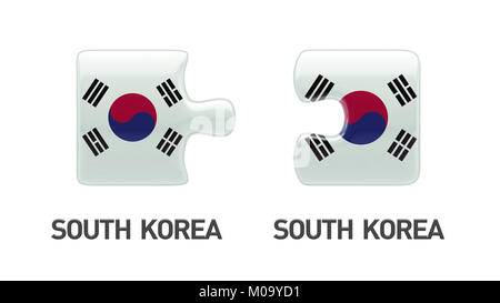 Länder mit hoher Auflösung Puzzle Konzept Stockfoto