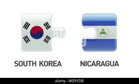 Länder mit hoher Auflösung Puzzle Konzept Stockfoto