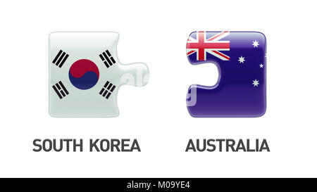 Länder mit hoher Auflösung Puzzle Konzept Stockfoto