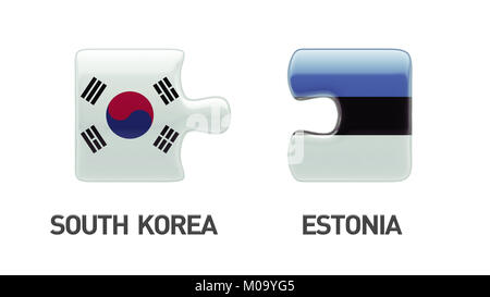 Länder mit hoher Auflösung Puzzle Konzept Stockfoto